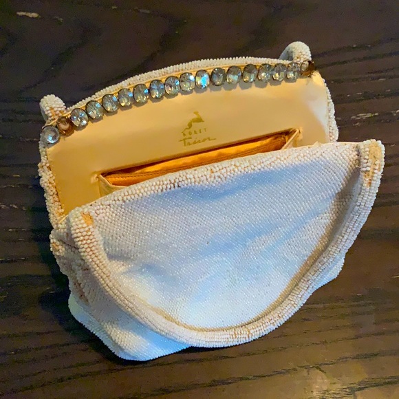 Rare Vintage Beaded Rhinestone Purse - Picture 6 of 14